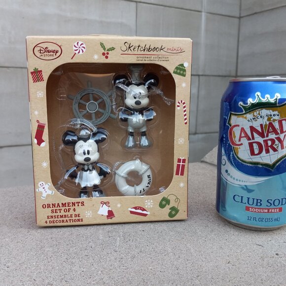 Disney Store Sketchbook Minis Mickey & Minnie Holiday Ornaments - Picture 9 of 9
